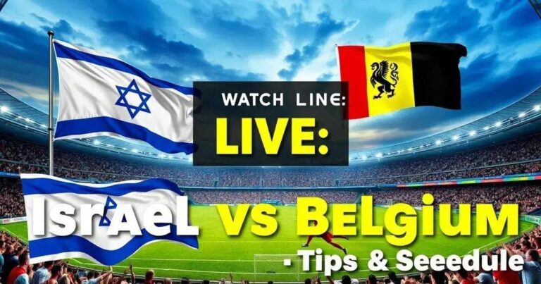 Como Assistir Israel x Bélgica Ao Vivo: Horário e Dicas